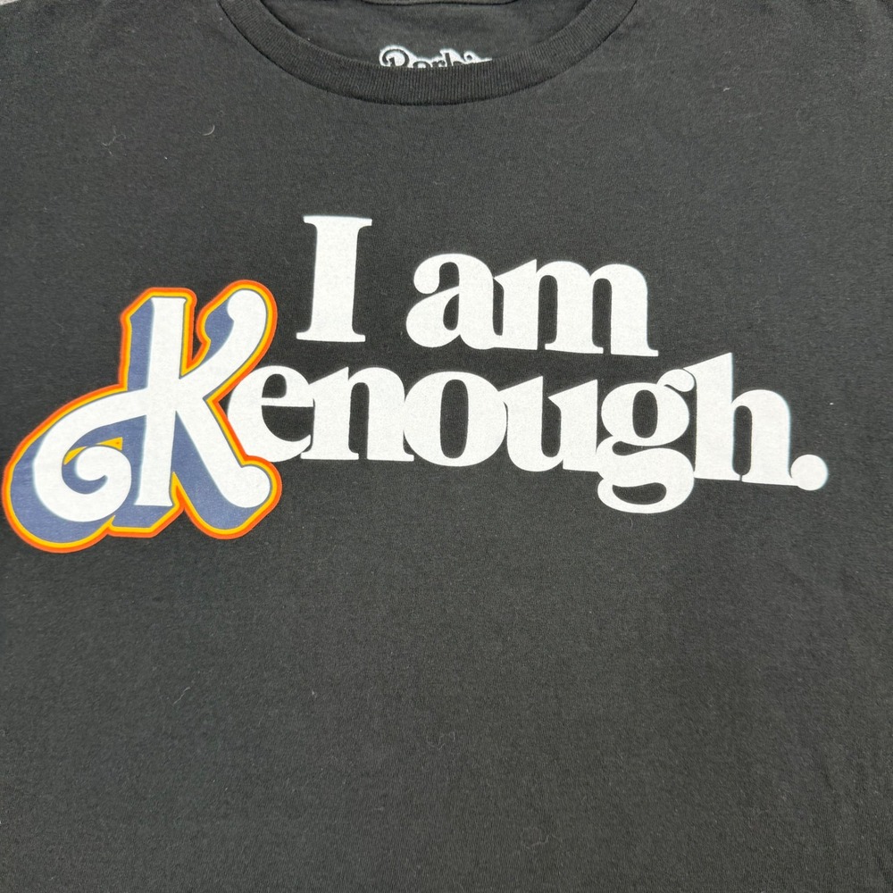 Barbie T-Shirt Mens Medium Black I am Kenough Graphic Movie Tee Short Sleeve‎ - Picture 2 of 6